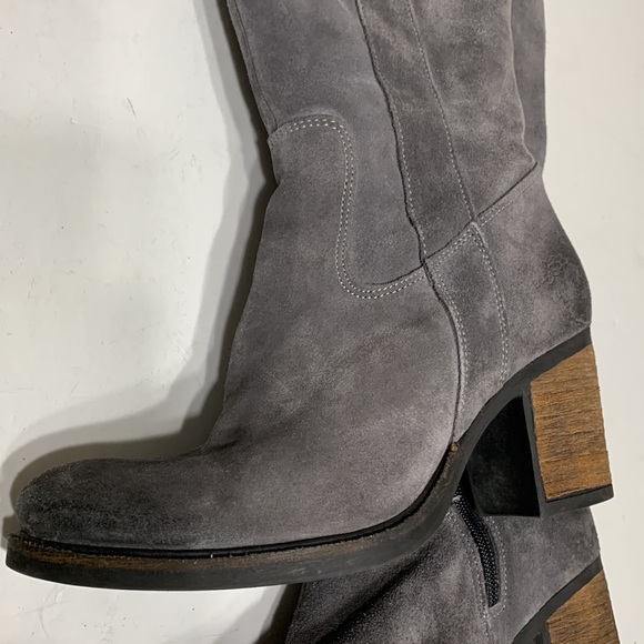 Gray suede knee highs size EU40 made Portugal Horton - Picture 10 of 15